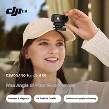 DJI Osmo Nano, Camera hành động đeo trên người độ phân giải cao 4K, góc nhìn người thứ nhất, chống rung và chống nước, thích hợp cho việc lái xe máy, lặn, trượt tuyết, du lịch và các tình huống khác, camera quay vlog cầm tay di động, hoàn toàn mới, chỉ được kích hoạt. - màu đen - Xem 3
