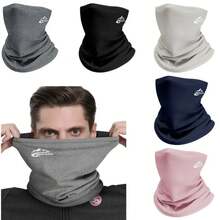 Bandana deportiva de invierno para hombre y mujer, calentador térmico de cuello Dralon para correr, esquí, senderismo, ciclismo, montar, Snowboard, bufanda, tocado a prueba de viento - Gris Oscuro - Ver 1