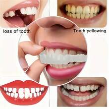 The New 2 Pieces False Tooth Set (Upper And Lower Teeth) Is Easy To Install And Suitable For Daily Or Party Decoration As A New Year Gift - White - View 4