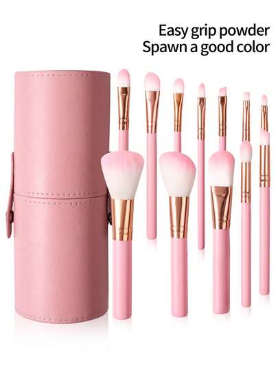 12/13pcs Pink Makeup Brush Set, Soft Hair Powder Brush, Blush Brush, Eyeshadow Brush, Concealer Brush, Multi-Functional Cosmetic Brush Set & Large Capacity Covered Storage Bucket,Brush Set,Makeup Brush Kit,Make Up Brush Set,Make Up Set Complete,Makeup Brush Set,Complete Makeup Kit,Brush Kit,Brushes Makeup Set,Makeup Gift Set