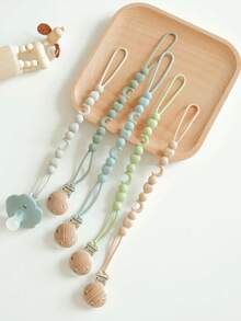 1-Piece Silicone Baby Pacifier Clip - Anti-Lost Soother Chain With 1 Clip - Multicolor - View 1