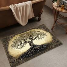 2D Flat, 1pc Elegant Tree Design Stove Protector - Vibrant Golden & Black Pattern, Non-Slip Rubber Cover For Electric Stoves, Modern Kitchen Decor Accessory, Stove Top Protector, Stove Top Cover, Artistic Stove Design, Durable Stove Cover, 2D Flat - 20,47*28,35 inch - Xem 7