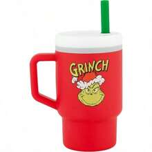 Infantino - My 1st Tumbler edición limitada adorable taza miniatura con popote a prueba de fugas y asa para niños pequeños fomenta la hidratación fácil de limpiar 266 ml rojo - rojo - Ver 2