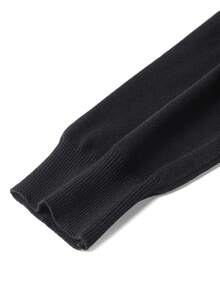 男士半高领针织衫，建议手洗，纯色，耐穿针织衫，休闲基础款套头衫，适合春秋季穿着 - 黑色 - 查看 7