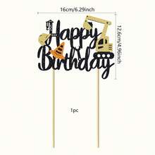 1pc Construction Excavator 1st Birthday Cake Topper For Truck Excavator Forklift Dump Bulldozer Road Roller Engineering Themed One Year Old First Birthday Party Supplies Cake Decorating Cake Topper Cake Decorations Cake Decor Cake Decorating Tools - Multicolor - View 12