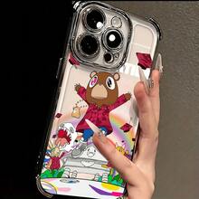 Estuche Transparente Antigolpes de Estilo Rapper para 16, 15, 14, 13, 12, 11 Pro, X, XR, XS, 8, Plus - Cubierta Suave y a - Plateado - Ver 3