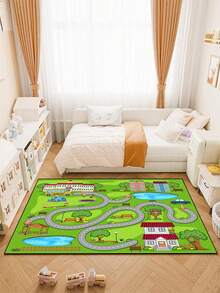 1 pieza Alfombra decorativa con diseño de dibujos animados para niños, diseño creativo y divertido, con opciones de varios colores - Multicolor - Ver 2