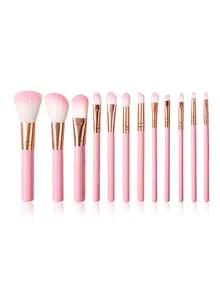 12/13pcs Pink Makeup Brush Set, Soft Hair Powder Brush, Blush Brush, Eyeshadow Brush, Concealer Brush, Multi-Functional Cosmetic Brush Set & Large Capacity Covered Storage Bucket,Brush Set,Makeup Brush Kit,Make Up Brush Set,Make Up Set Complete,Makeup Brush Set,Complete Makeup Kit,Brush Kit,Brushes Makeup Set,Makeup Gift Set