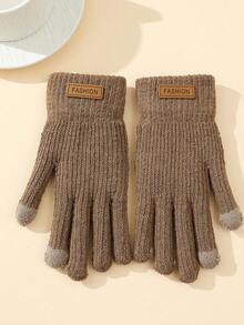 1 Cặp Găng tay đạp xe ngoài trời in chữ mùa đông cho nữ, dày dặn, thân thiện với màn hình cảm ứng - Găng tay - Xem 7