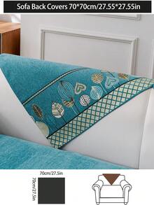 1pc Bohemian Sofa Seat Cushion Cover, Modern Minimalist Chenille Anti-Dust Anti-Slip Sofa Protector, Washable, Fashionable, Warm, Color-Fast, Pet-Friendly, Suitable For Bedroom, Office, Living Room, L-Shaped Sofa And 1/2/3/4 Seater - Blue - View 16