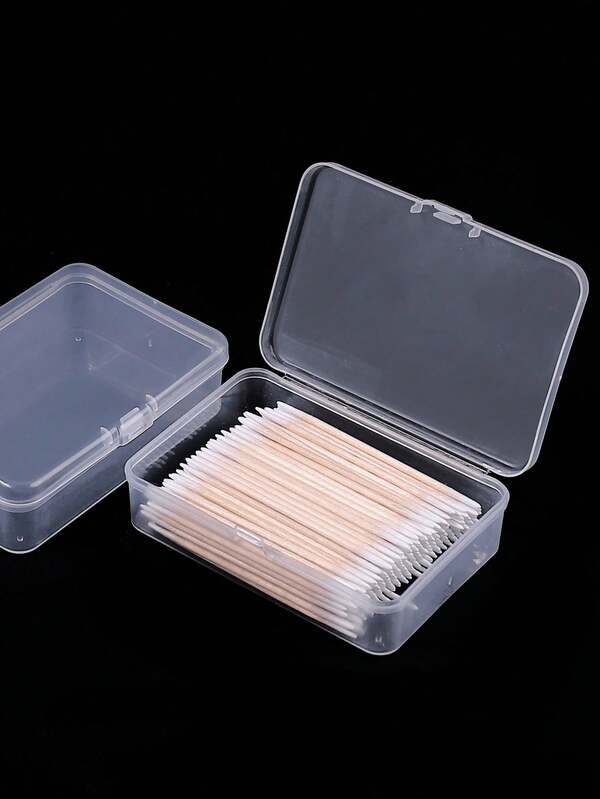 20pcs/14pcs/10pcs/5pcs/1pc Mini Transparent Plastic Storage Boxes With Lids, Rectangular Clear Organizer Boxes, Cotton Swab Box, Nail Art & Jewelry Organizer Boxes, For Collecting Small Items