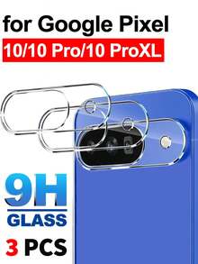 3 Packs Camera Lens Protector Compatible With Google Pixel 10 9 Pro XL 8 8A 7 7A 6 Pro 6A - 9H Hardness Tempered Glass, Anti-Scratch Protection, Case Friendly Design - Transparent Screen Protector Applicable To Daily Shield, Office, Home Daily Shield Office Home Phone Camera Cover Waterproof Shockproof Anti-Fall Scratch Resistant - Black - View 7