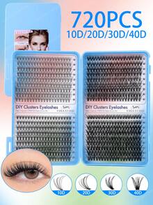 CMAYOME 720/666/648 Lông mi giả một gốc, Bộ lông mi giả dung tích lớn, 0,07D, 10D + 20D + 30D + 40D + 50D + 60D + 80D + 100D + 120D + 150D, 8 - 16 mm, Lông mi giả nhân tạo mềm mại và tự nhiên. Bộ lông mi 3D chân thực, Bộ lông mi đẹp đơn lẻ, Lông mi giả dạng chùm, Lông mi giả mềm mại. - C - Xem 15