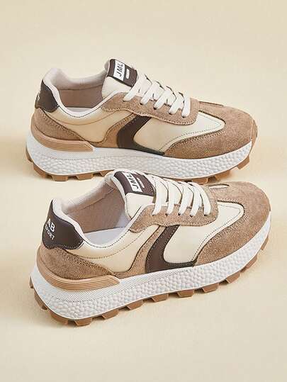 女士厚底休闲运动鞋，适合跑步、健身、运动等多种场合