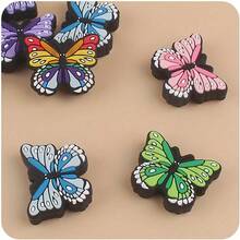 2/4/6/8颗装多款蝴蝶硅胶珠，DIY手链、项链、钥匙扣硅胶珠套装，DIY笔装饰钥匙扣彩色硅胶珠套装 - 彩色 - 查看 3