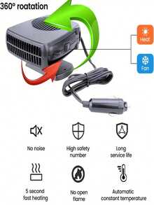 Car Defroster Windshield Heater Car Defogger Windshield Defroster Car Heater Fast Heating And Cooling Portable Automatic Plug-In Suitable For Large And Small Cars