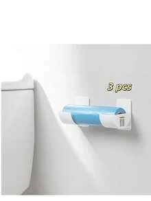 1/3 pièces Boîte de rangement en plastique transparente (sans motif) moderne et simple, installation murale ou sur porte sans perçage, gain d'espace, maintien de l'ordre, organisation du plan de travail de cuisine/mur de salle de bain/bureau, cadeau idéal pour la pendaison de crémaillère, la fête des mères, la fête des pères, la remise des diplômes