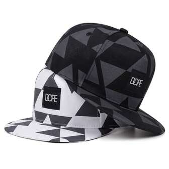 1 st flerfärgad geometrisk "DOPE" snapback-keps, unisex hatt med platt brätte för streetwear-entusiaster och fritidskläder