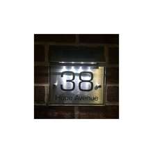 Solar Powered House Number Waterproof Door Plate Stainless Address Sign Lighting - Multicolor - View 9