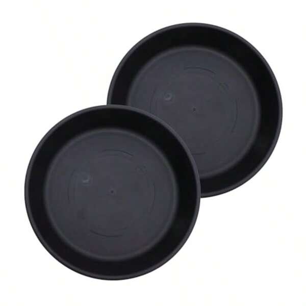The HC Companies SLI14000G18T020LRESZ Classic Round Plastic Plant Saucer 14" Black