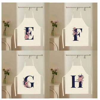 1pc Letter Pattern Apron, Creative And Interesting Fashionable Printed House Cleaning Apron, Waterproof Oil And Easy-To-Clean Kitchen Cooking Apron, Creative Home Apron, Work Clothes