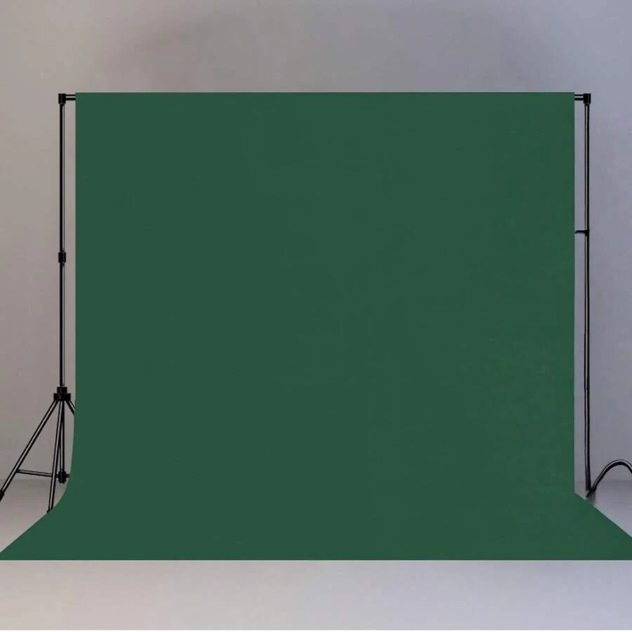 Forest Green Photography Backdrop Cloth, Seamless Forest Green Photo Shooting Background, Paper Backdrop Curtain Suitable For Party Birthday (Excluding Stand And Clips) - Forest Green - View 1