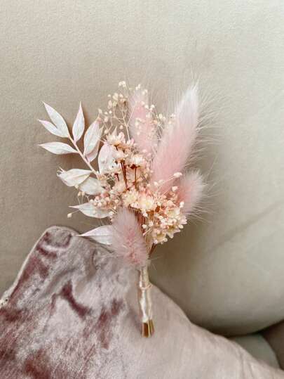 1/2/3/4/6/8/10/12 Pcs Natural Mini Dried Flower Bouquet, Home Decor, Cake Topper, Letterbox Gift, Bridal Bouquet Wedding Decor, Small Dried Flower Bouquet, Cake Decor