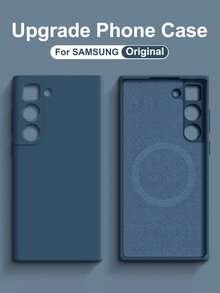 VRNOEI 适用于三星 Galaxy S24 S23 S22 S21 S25 Ultra Plus 的 TPU 磁吸手机壳，柔软保护套，支持磁吸无线充电，防摔防水防震防刮，周年纪念日/生日礼物佳选。 - 深藍色 - 查看 9