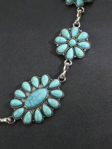 椭圆形绿松石优雅女士时尚腰链 - 多色 - 查看 3