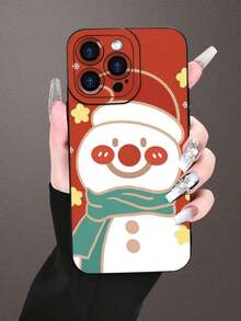 Teléfono 17 Pro 1PC, diseño de muñeco de nieve muy vendido teléfono negro, a prueba de golpes, pantalla y cámara elevadas, mate Simple y ligero Compatible con 17/17Air/17Pro/17ProMax, 16/16Plus/16ProMax, 15, 14, 13, 12, 11 Series, adecuado S22, S23, S24, S25 PLUS ULTRA Series, Pascua, decoración de Halloween/cumpleaños, Novia, novio, amigo o uno mismo. - Negro - Ver 7