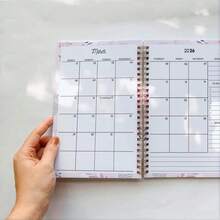 1本三年月度计划本（2026-2028）| 可爱猫头鹰图案，5.5x8.3英寸笔记本 | 包含密码记录页、生日追踪页、金色螺旋装订 | 适用于学校、大学、工作、个人使用 - 彩色 - 查看 7