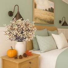 3支人造满天星花束，适用于婚礼、家居、餐厅、卧室、花瓶装饰、节日生日派对、婚礼装饰、鲜花、情人节礼物、新年DIY材料 - 香檳色 - 查看 7