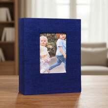 [Popular Choice] Photo Album Small Insert Photo Album Standard 6 Inches, 1pc Linen Insert Photo Album 26 Pages, Acid-Free Photo Album With 52 Photos Vintage Photo Album With Front Window, Perfect For Youngsters, Wedding And Family Photo Storage