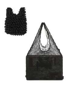 1pc Expandable Pleated Bubble Shopping Bag - Large Capacity Reusable Grocery Tote Bag With Handles, Multiple Colors Available, Suitable For Groceries, Beach And Travel Use, Also Can Be Used As Shopping Bag Or Travel Handbag - Multicolor - View 8