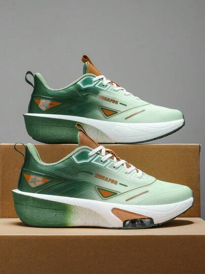 L.S.W.P 男士专业马拉松跑鞋，轻便缓震运动鞋，防滑橡胶外底，渐变设计，适合马拉松、健身、训练 - 适合所有季节的年轻男士，健身鞋，现代运动服，防滑鞋底，缓震鞋垫，健身爱好者