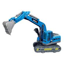 1pc Alloy Die-Cast Excavator Toy, Realistic Simulation Construction Vehicle Machinery Model, Movable Arm Crawler Digger, Durable Mini Children's Building Toy, Cute Christmas, Halloween And New Year Gift Suitable For Boys And Toddlers - Multicolor - View 6
