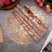 50/100/150 Disposable Gold Placemats, 13 "Glitter Metal Mesh Round Placemats, Gold Foil Mesh Doilies, Table, Wedding, Birthday Party Decorative Gold Doilies - Multicolor - View 27
