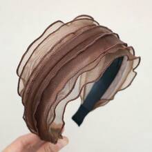 1件装女士优雅发箍，颜色可选薰衣草色、香槟色、黑色、浅灰色、浅粉色、拿铁色，宽檐刘海发饰，女士发带，秋季穿搭，发箍，化妆发箍，头饰，美妆家居发饰 - 彩色 - 查看 13