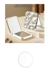 LED Makeup Mirror, Portable Mini LED Makeup Mirror, USB Rechargeable Desktop LED Lamp Travel Makeup Mirror, Foldable Mirror, Suitable For Dorm, Travel, Makeup, Office, Bedroom, Etc. 1 Lighting Mode - White, Natural, Warm Light, Adjustable Brightness, USB Rechargeable Portable Foldable Vanity Mirror, Ideal Gift For Women - Multicolor - View 11