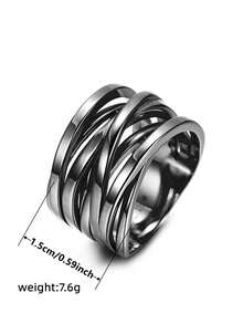 1 PC Pretty Ring For Women For Wedding Engagement Party Jewelry Valentine's Day Gift - Black - View 4