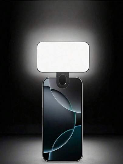 1 Luz LED de relleno para selfie, luz de selfie portátil, luz de relleno con clip, luz de selfie para teléfono móvil, anillo de luz de selfie LED portátil, luz de espejo, adecuada para teléfonos móviles y computadoras, se puede usar para maquillaje, reuniones de Zoom, transmisión en vivo, vlogging, selfies perfectas y videollamadas, batería de 250mAh, también se puede usar para acampar, decoración de habitaciones