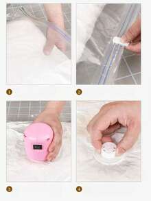 1 Pc Green/Pink Storage Bag Suction Pump, There Are Manual Pumps, Chinese Standard Plugs, European Standard Plugs, And American Standard Plugs To Choose From For Daily Storage And Holiday Gift Giving, Vacuum Compression Bag Storage Bag Suction Pump, Manual Vacuum Pump, New Household Clothing And Bedding Electric Pump Suction Pump - Multicolor - View 10