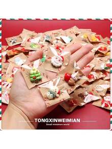 4/10PCS Christmas Decorations, Mini Santa Claus Refrigerator Magnets, Christmas Decorations Home, Home Decoration - Multicolor - View 3