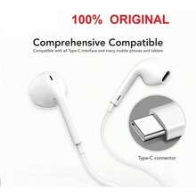 HiFi立体声有线耳机，带麦克风和音量控制，USB Type-C接口，适用于 15/16 Pro/17 Air/17 Pro Max、iPad Pro、S25/S24/S23/S22/S21、Pixel 9/8/7/6、OnePlus等设备 - 符合人体工学的入耳式设计，塑料材质，不防水，隔音效果好，按键音量控制