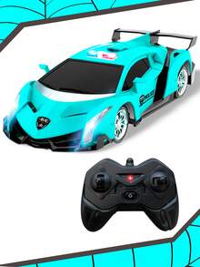 1pc 1:18 Scale Remote Control Drift Car Toy With Headlights, Electric RC Toy Vehicle With Lights And Remote Control, Suitable For Boys And Girls Ages 4-7, Christmas, Halloween, Easter, Birthday Gift - Multicolor - View 5