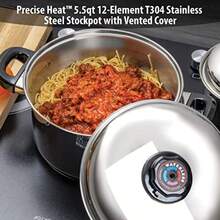 Precise Heat 51 2Quart Surgical StainlessSteel Stockpot