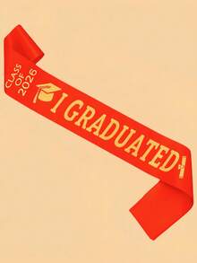 1pc Class Of 2025 Graduation Sash, "I GRADUATED" School Celebration Party Accessory Decorative Prop For Photography - Multicolor - View 20