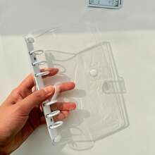 1本A6透明贴纸簿，活页夹，印章簿，贴纸背衬，集邮册，口袋本，3D贴纸，贴纸书，照片收纳袋，书皮，集换式卡牌盒，可用作相册、预算计划本、日记本、笔记本、办公用品 - 彩色 - 查看 15