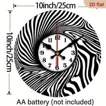 10inch Round Wooden Wall Clock, Silent No Ticking Sound, Battery Operated (AA Batteries Not Included). Easy To Hang, Perfect For Home Or Office Decoration, Great Gift For Birthdays, Special Events, Halloween, Thanksgiving, And Christmas - 10*10英寸 - 查看 4