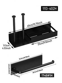 1/2pcs Magnetic Paper Towel Holder, Wall-Mounted Paper Towel Rack, Cling Film Rack, Kitchen Spice Rack, Fridge Side Storage Rack, Towel Bar, Suitable For Kitchen Storage Of Paper Towels, Seasonings, Kitchen Accessories Kitchen Items Kitchen Accessories Kitchen Tools